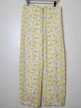 Patricia Jones USA Lemon Limoncello Pants Vintage Fun Print